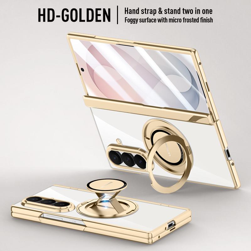Custodia con Cavalletto Magnetico Rotante a 360° per Samsung Z Fold 8 Ultra Vetro Temperato per Anello di Supporto con Assale Magsafe Copertura