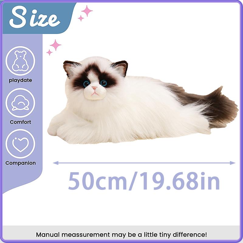 

Милая плюшевая игрушка-рэгдолл, имитирующая кошку, мягкий набивной котенок, реалистичные животные, домашний декор, игрушка для сна для детей, подарки на день рождения