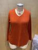 2025 Autumn/Winter Plus Size Women's V-Neck Long Sleeve Ribbed Loose Top