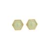 Gold-Inlaid Imitation Hetian Jade Celadon Earrings with Court Style Design for Hanfu Cheongsam Costumes