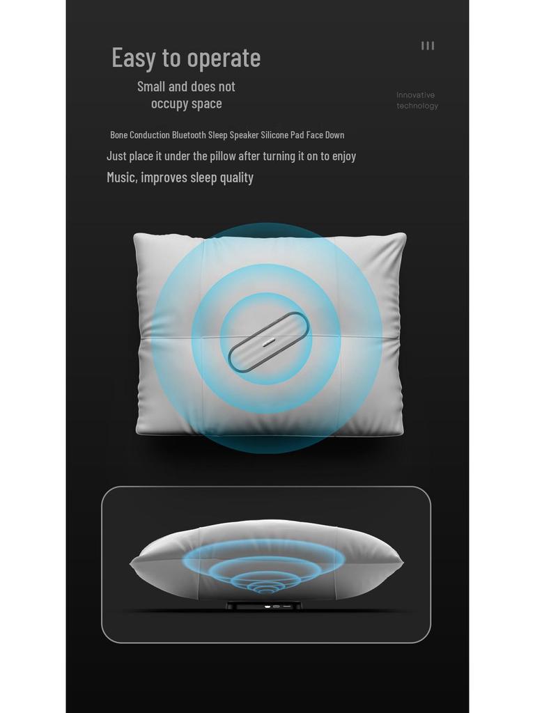 2025 Bluetooth Sleep Aid Pillow Speaker: Lightweight White Noise Headphones for Side Sleepers