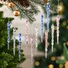 12 Stück Kristallklare Weihnachtsbaumschmuck Eiszapfen Dekorationen Für Feiertags- & Winterparty-Dekor Feiertagsdekorationen