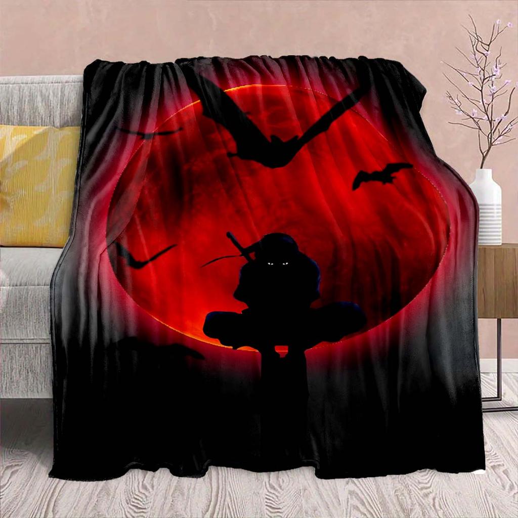 Naruto Anime Flannel Blanket - Soft Warm Perfect for Sofa, Bedding Camping Travel Office Home Decor -QJY