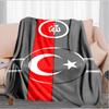 Decke mit türkischem Flaggen-Design, geeignet für Sofas, Betten, Büros und Camping - Perfektes Geschenk für Halloween und Weihnachten