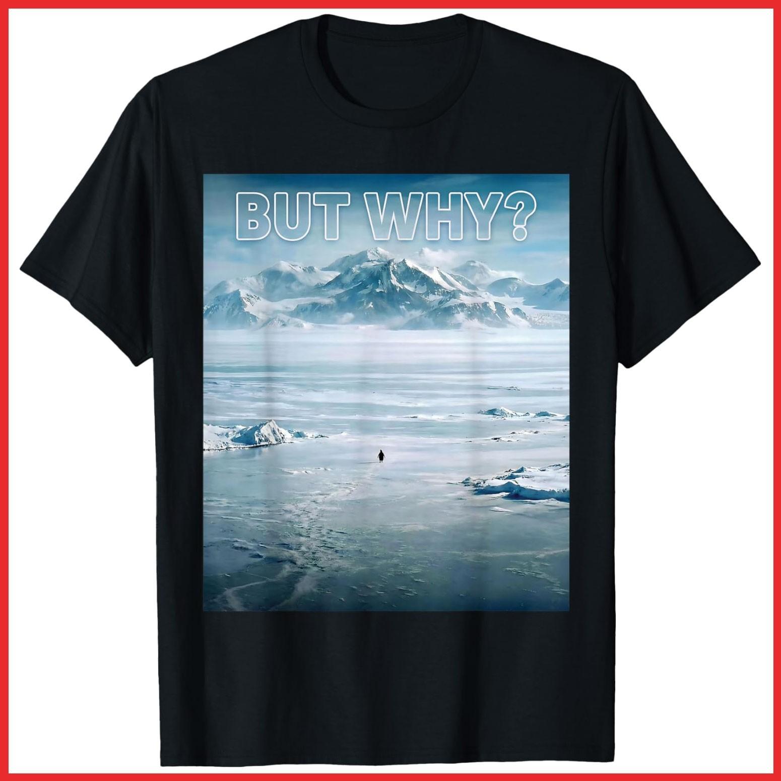 Nihilist Penguin But Why Black Cotton T-Shirt S-5XL L