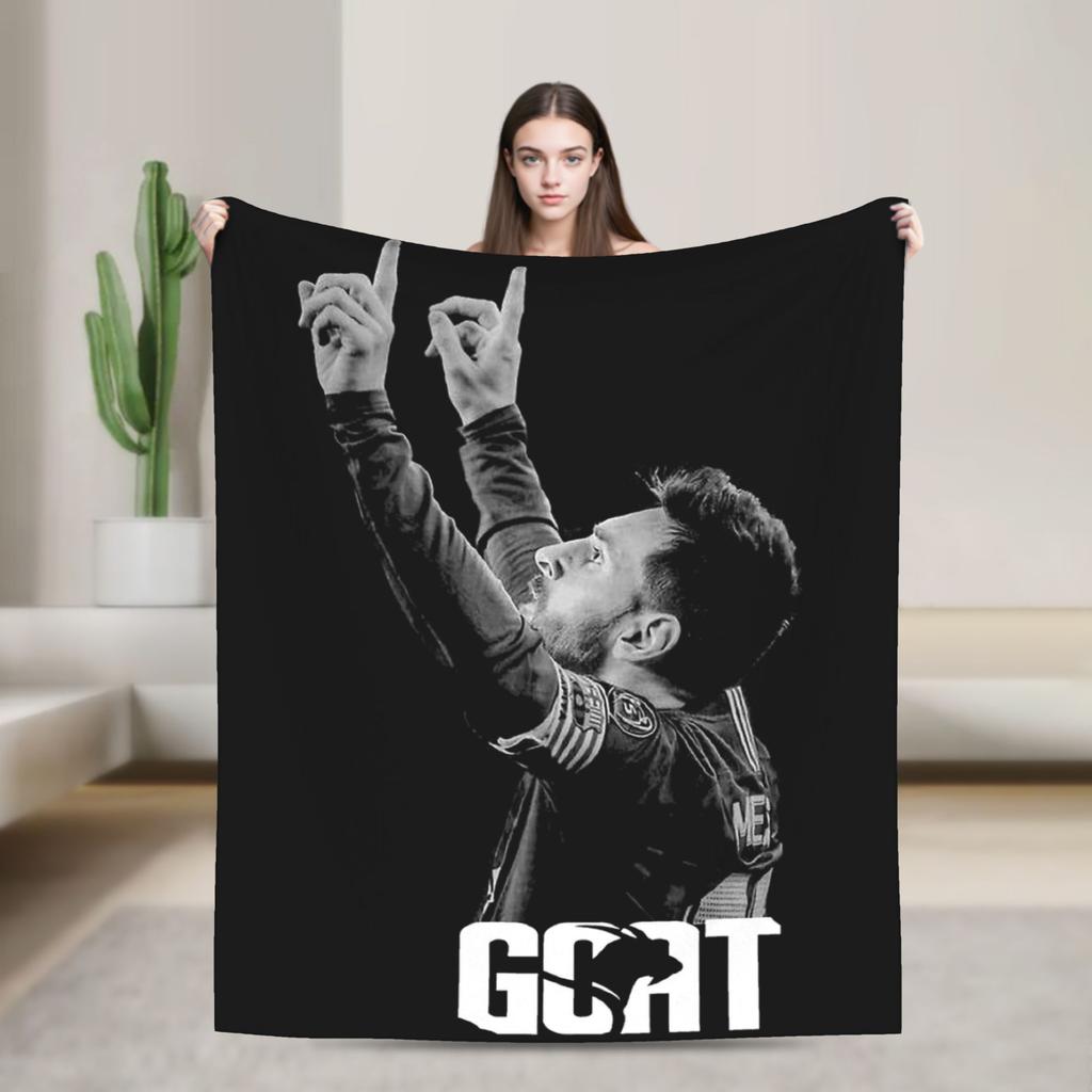 Fußball Messis Decken Flanell Bedruckt Multifunktionale Super Weiche Überwurfdecke für Bett Schlafzimmer Steppdecke