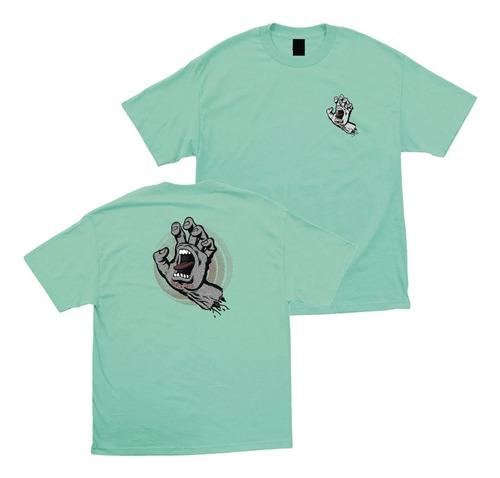 Unisex-Shirt Baumwolle Oversize Große Größe Neu T-Shirt Santa Cruz Für Skateboards Amoeba Hand Celadon