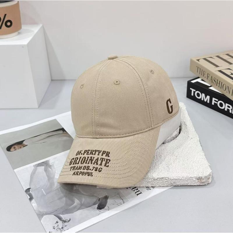 Baseball cap women's summer deep top fashion versatile face small letter embroidery sun hat sun protection cap men
