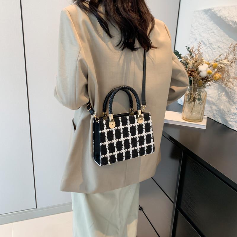 Designer Woolen Handbag For Women With Stitch Detailing And Inner Phone Pocket Suitable For Daily Use