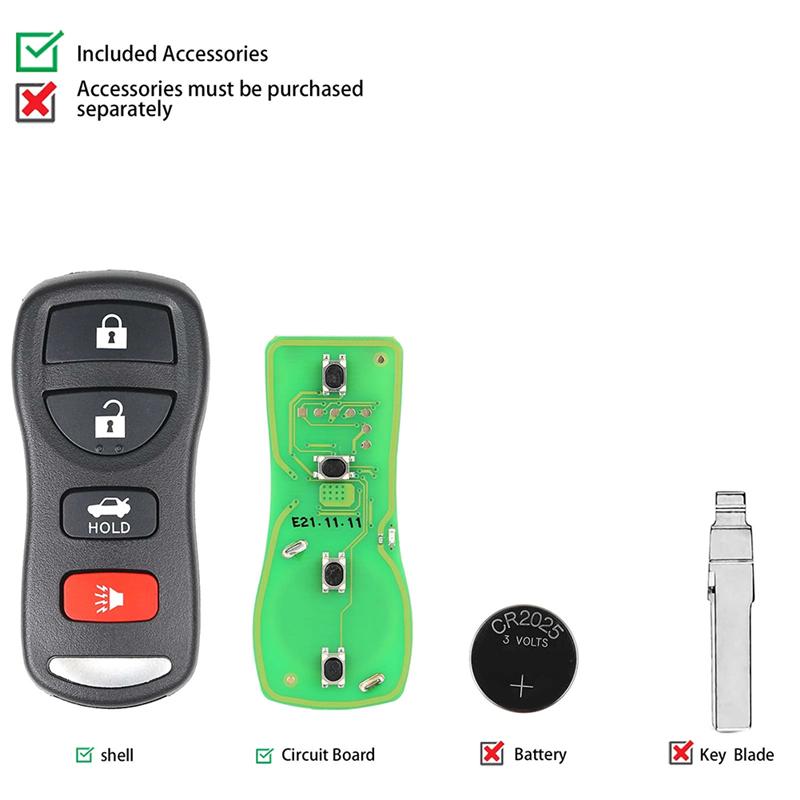 Universal Remote Key Car Remote Control Key Fob Flip Separate 4 Button For NISSAN Style For VVDI Key Tool For Xhorse XKNI00EN-M5