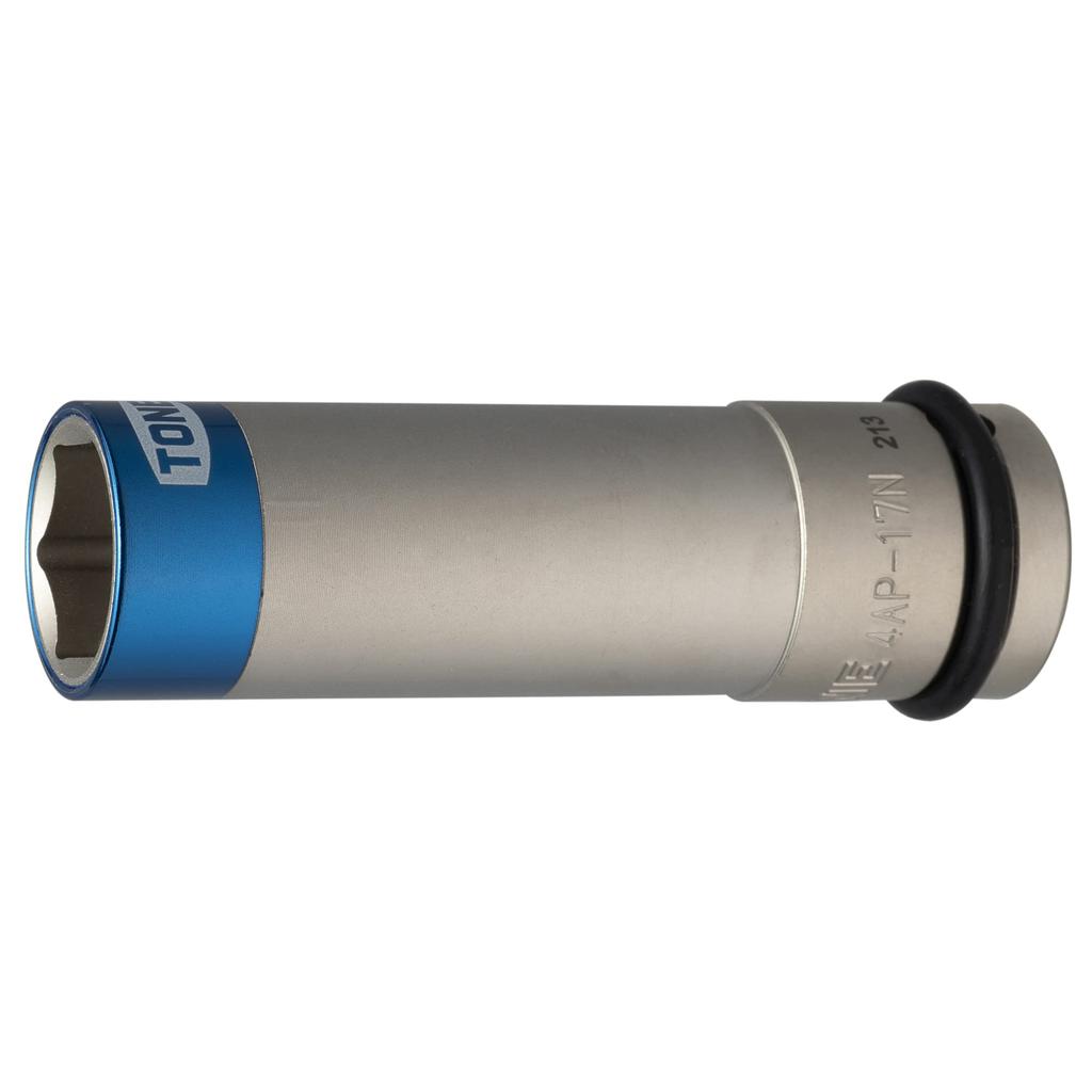 TONE Thin foil nut socket for impact with protector Drive angle Blue Width across flats 17mm 4AP-17N 12.7mm (1/2")