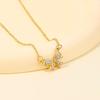 Fashionable Bow Necklace Bowknot Pendant Neckchain Adjustable Chain Choker Handmade Collarbone Chain Gifts for Women