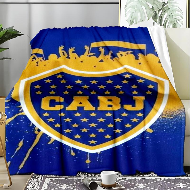 1pz Coperta Morbida in Flanella Stampata Boca Football Club per Camera da Letto Adulto Soggiorno Divano Campeggio Viaggio Regali per Fan Regali di Natale