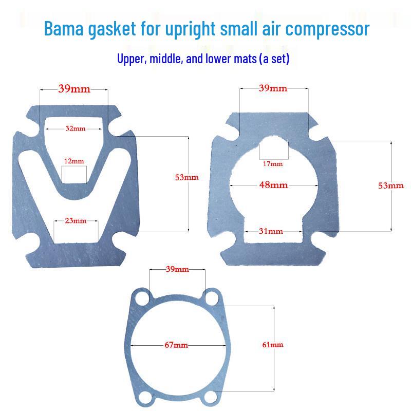 Ribao Air Compressor Piston Accessories: Paper Gasket, Cylinder Head, Liner, Asbestos Sealing Gasket