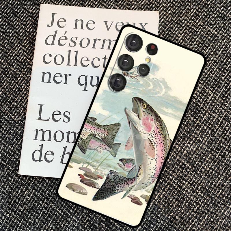 Trout Fishing Case For Samsung Galaxy S25 Ultra S20 S21 S22 S23 S24 Ultra S9 S10 Plus S24 FE Back Cover