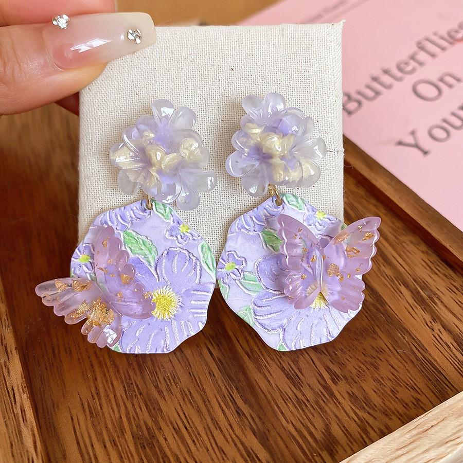 Silberne Nadel Strass Blume Quaste Brautohrringe, Vielseitige Ohrstecker für Damenmode.