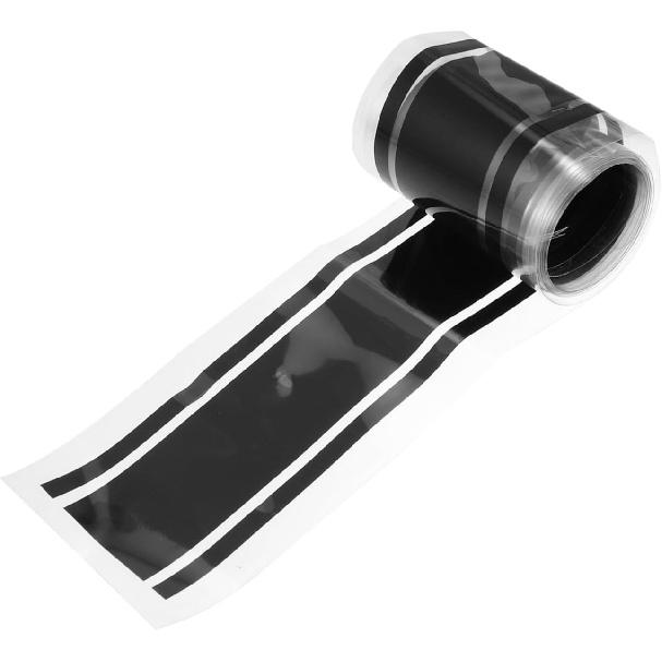1.97 x70.87  Car Hood Stripe Pattern Sticker Auto Exterior Decal Decoration for Car Hood Roof Trunk Skirt Bumper Black Auto Replacement Parts
