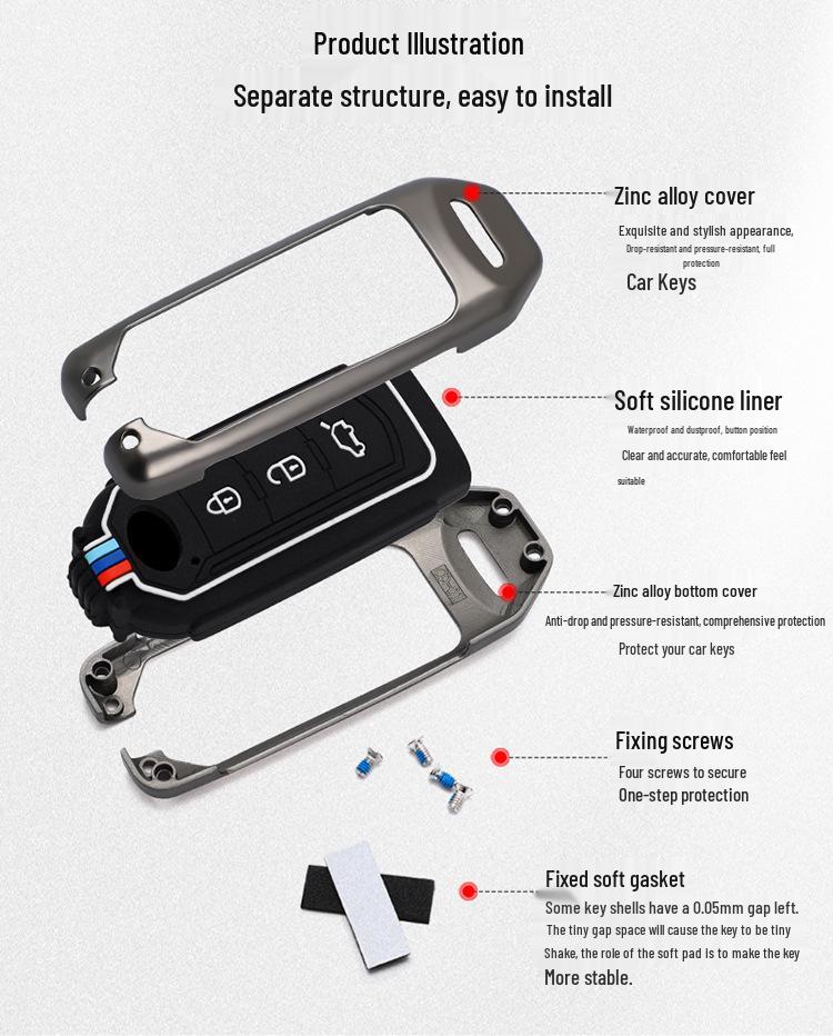 GAC Trumpchi GS3/GS4/GS5/GA5/GA6/GA3 Car Key Metal Shell Case