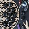 Black Agate Tumbled Stones, Reiki Chakra Healing Decorative Pebble, Vase Fillers Tumble Stone For Jewellery, Gift Item 13 Pieces Set, 20 Mm