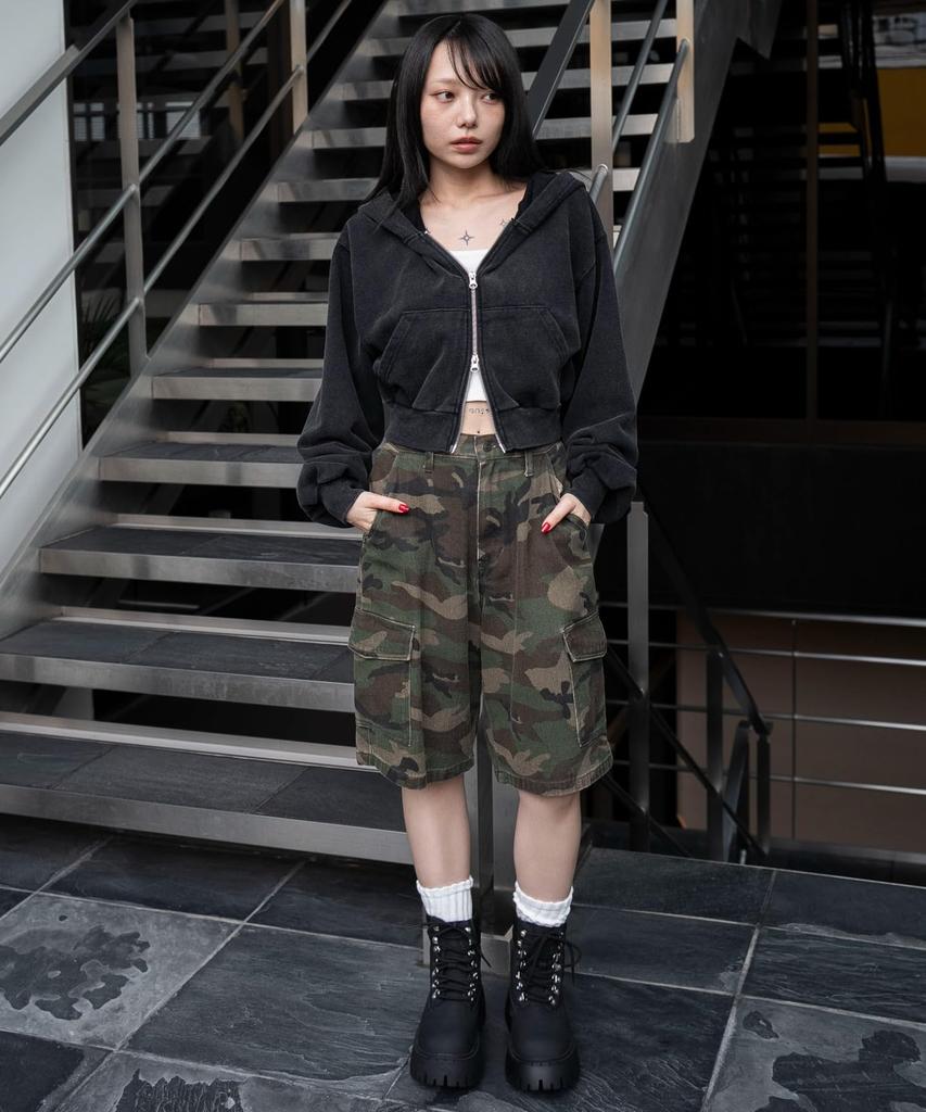 WEGO Short Zip Solid Casual Size Sumikuro Women's Hoodie, Color, Fall/Winter Outerwear, Gift, F,