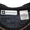 BACHRACH 90er Jahre Old Langarm Strick L Schwarze Serie Pullover Herren Gebraucht