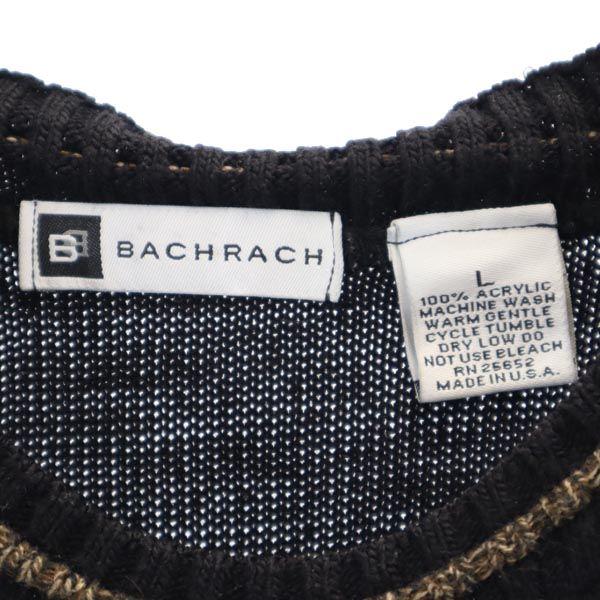 BACHRACH 90s Old Long sleeve knit L Black series sweater Men's Used