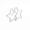 Three-Piece Large Stainless Steel Star Wire Earrings Set