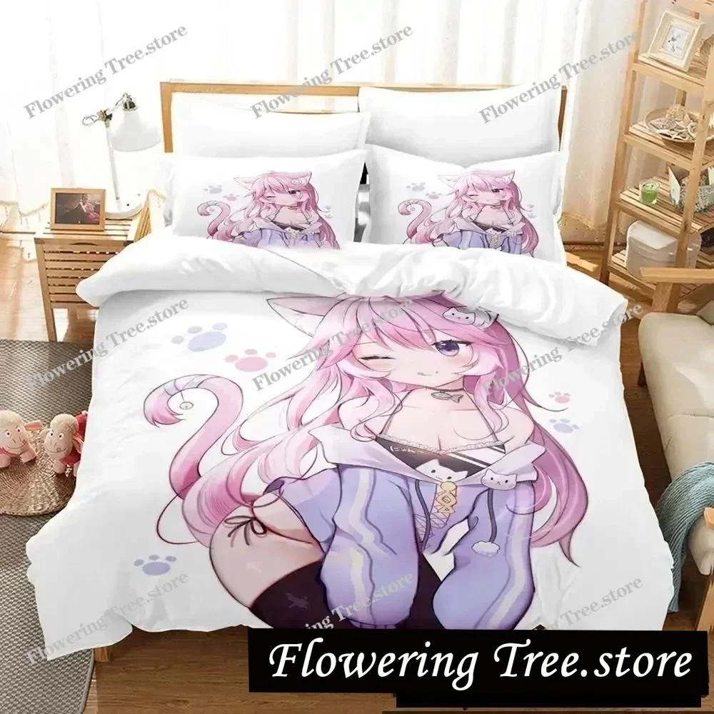 Anime Nyatasha Nyanners Bedding Set Boys Girls Twin Queen King Size Duvet Cover Pillowcase Bed boys Adult Home Textileextile