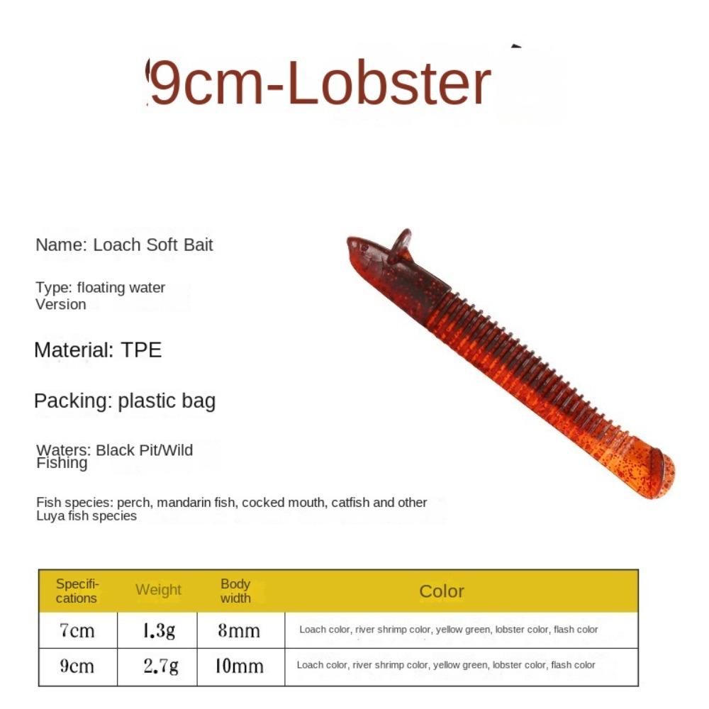 

10шт силіконова м’яка силіконова приманка для риболовлі на приманку 2025 М’який хвіст для риболовлі 9cm floating-B