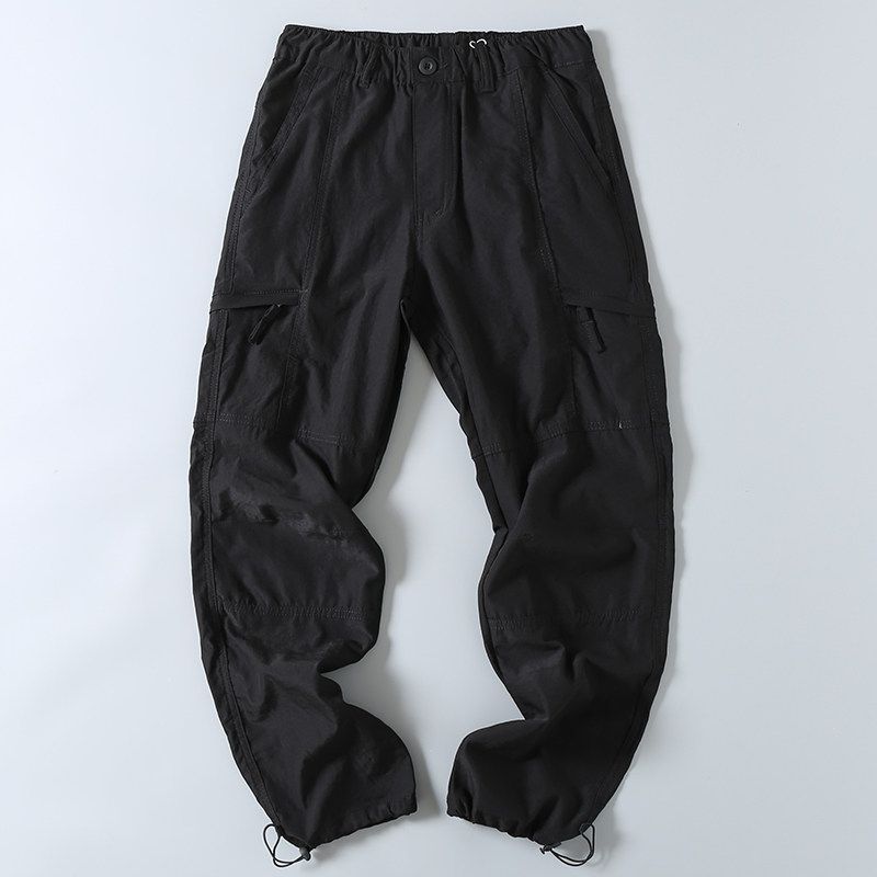 Export Export Men s Tail Goods Outdoor Soft Shell Tactical Pants Summer Thin Waterproof Quick-Drying Hiking Workwear Casual Pants Black XL