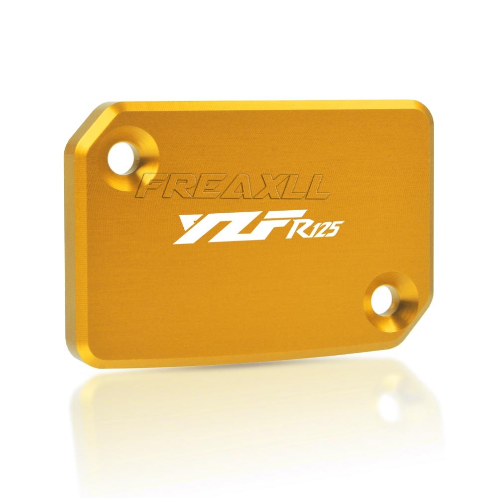 YZF-R125 2008-2011 2009 2010 For Yamaha YZF R125 YZFR125 CNC Aluminum Motorcycle Brake Fluid Fuel Reservoir Tank Cover Cap золотой