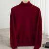 Men's Woolen Sweater Turtleneck Knitted Pullover Cashmere Warm Solid Color Clothes Business Bottoming Tops Autumn Winter