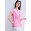 VICTORIA&VERA Women's Summer V-Neck Sleeveless Blouse with Adjustable Tie
