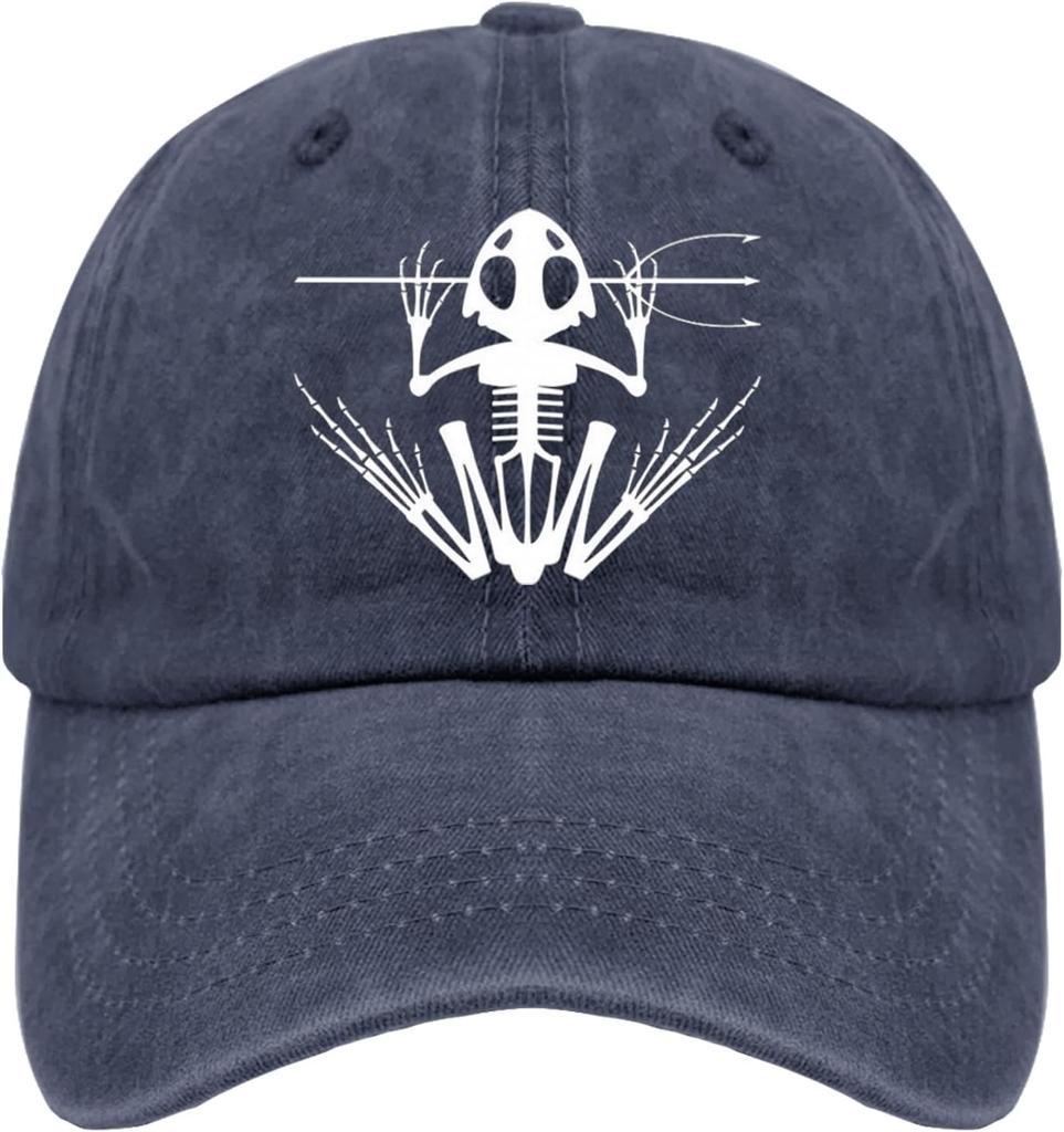 Caps Bone Frog Dad Hat for Unisex Funny Baseball Caps Adjustable