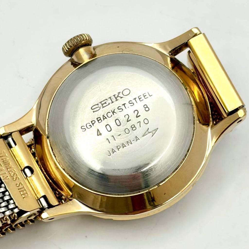 SEIKO Socie Mechanical 400228 [Working Condition] Hand-Winding Ladies' Watch, Gold, 11-0870