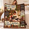 Book Lover Blanket, Reading Blanket for Women, Bookworm Gift, Bookaholic Fleece Throw, Cozy Reader Gift, Library Decor, Book Club Gift