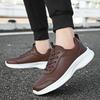 Fashion Autumn Winter Leather Sneakers Black Casual Shoes for Women Sneakers Non-slip Lace-up Waterproof Sports Shoes for Men Shoes