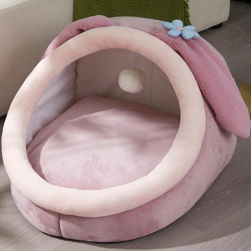 

Собачья будка с крышей для теплой зимы, будка для собак, плюшевый мишка для маленькой собаки, полузакрытый домик для собак, вилла, будка для собак, диван для ленивых M size-39 * 38 * 31