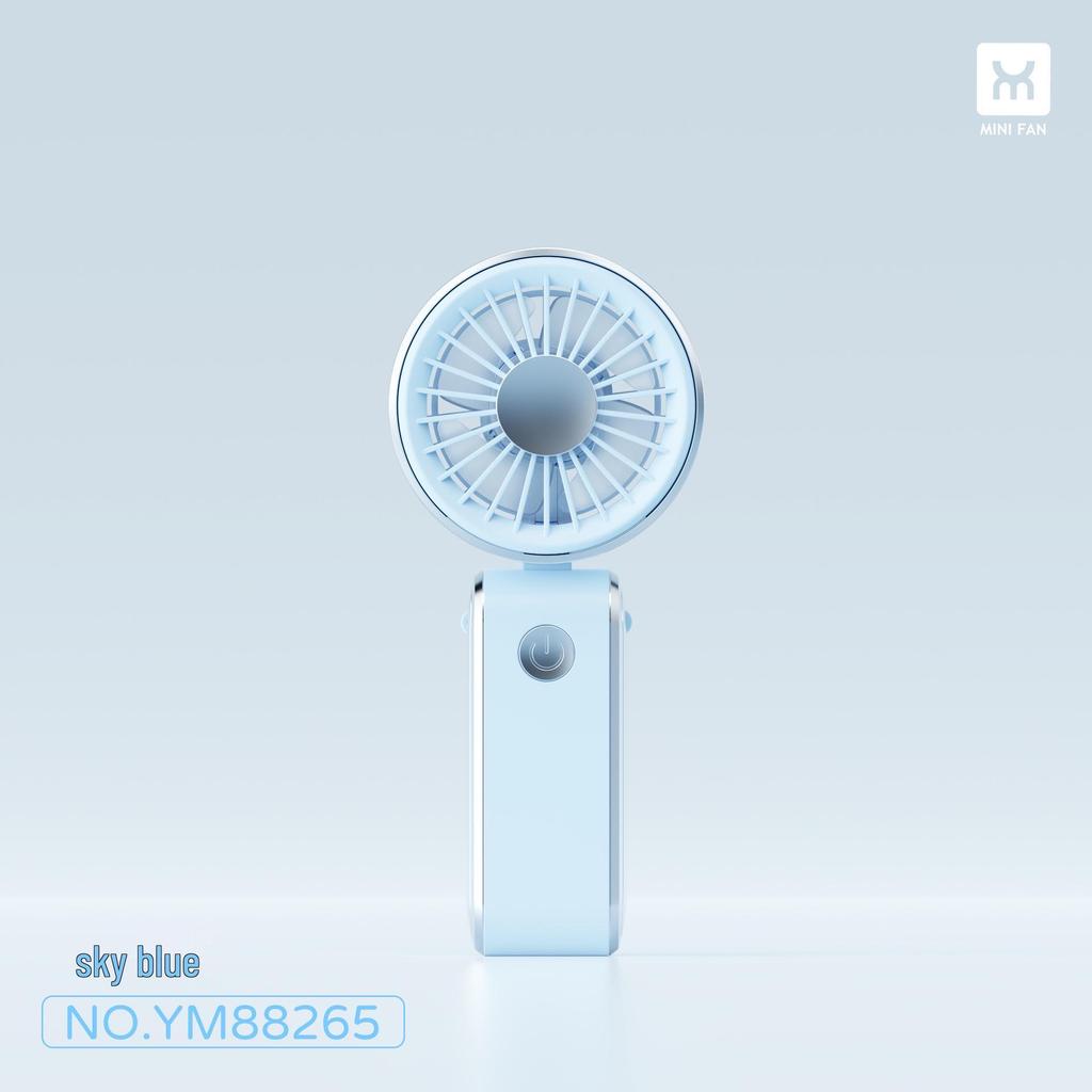 Portable Mini Handheld Fan with Lanyard and Custom Logo - USB Rechargeable for Outdoor Use