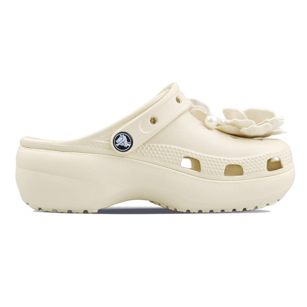 Crocs Classic Platform Clog EVA Camellia Casual Comfort Hole Shoes Women's White