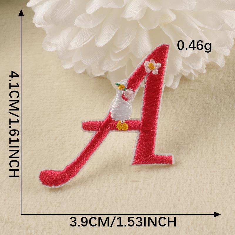 Self-Adhesive Embroidered Patches for Clothing, Shoes, Hats & Bags - Original 26 English Letters