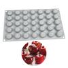 Silica Gel French Mousse Cake Mold, 3D Bakery Artisan Handmade Chocolate Soap Candle Mold, 35-Cavity Cherry