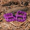 Funn Taipan S Thermoplastic Bicycle Pedals CrMo Axle with Pins for and Gravel Riding Fiberglass-Reinforced - 9/16" Anti-Slip MTB, BMX, Urban, (Purple)