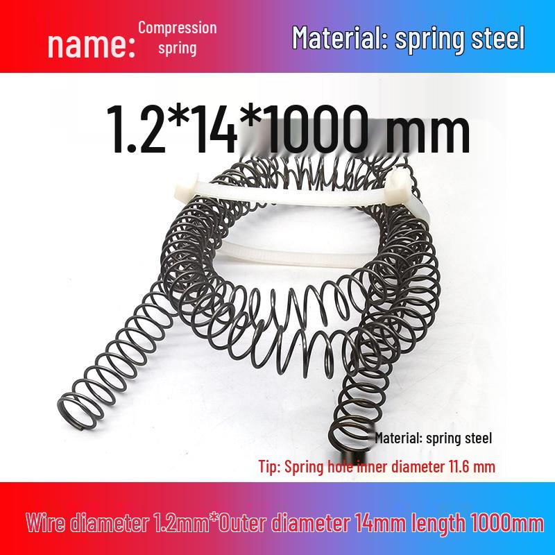 Spring Wire: 1m Long, Soft Pressure, Manganese Steel, 0.3-4.5mm Diameter, Yellow Compression Return.