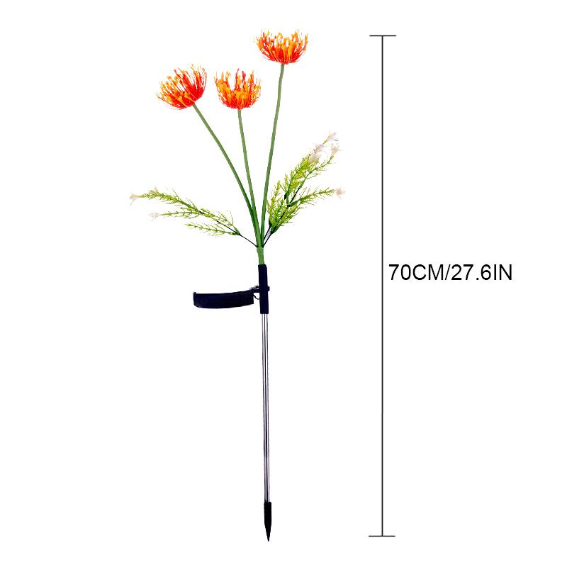 Solar Powered Shore Flower Ground Plug-In Lamp, Outdoor Waterproof, Beautiful Flower Decoration, Courtyard Lawn Decoration
