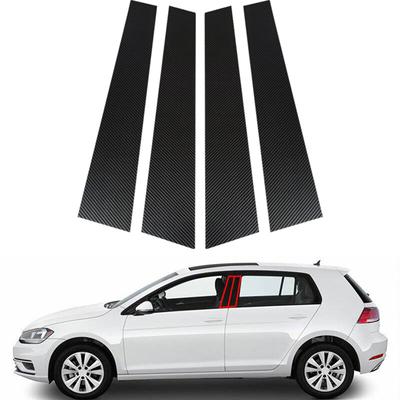 6Pcs Carbon Fiber Car Pillar Posts Trims For VW Golf MK7 2013-2016 2017 2018 2019 2020(Europe) Auto Window Door Stickers
