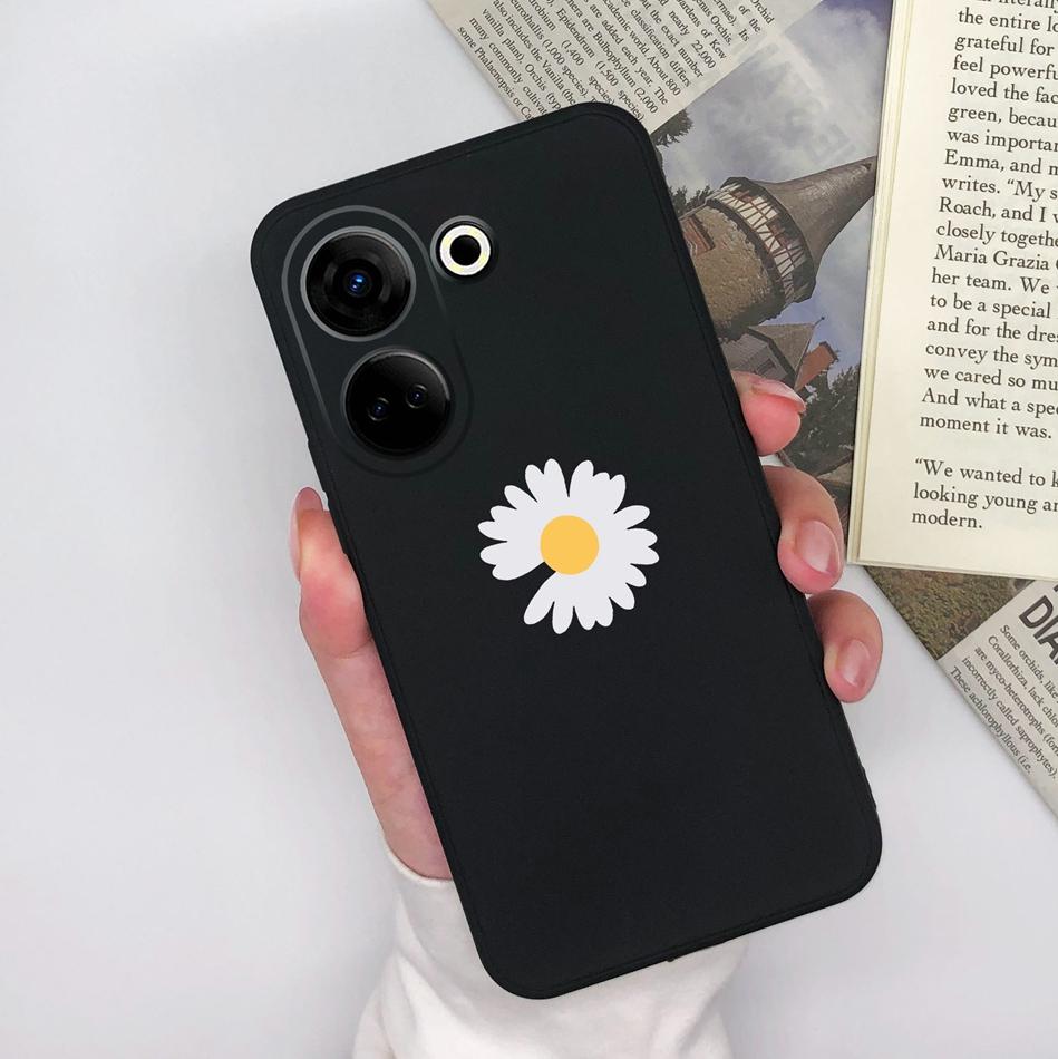 For Tecno Camon 20 Pro 4G 5G Phone Cases Cute Design Matte Silicone Shockproof Black Cover For Tecno Camon20 20Pro Bumper Capa