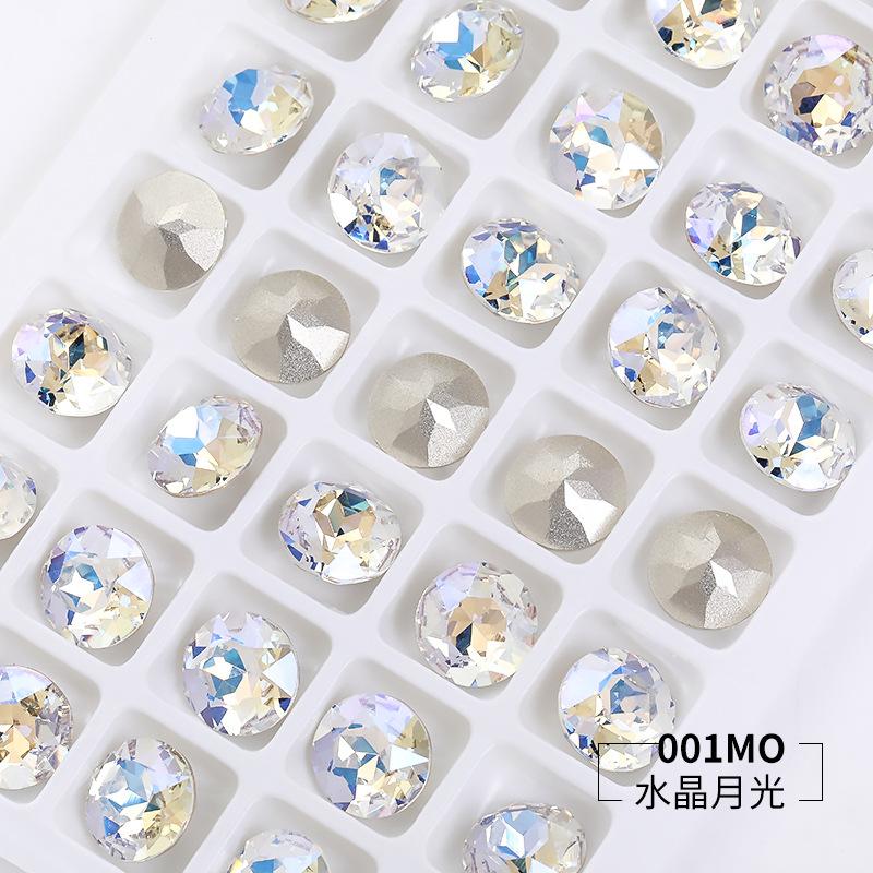 ZSY Round Circle Fancy Stones K9 Point Back Rhinestone Loose Beads Crystals Stone for DIY Crafts