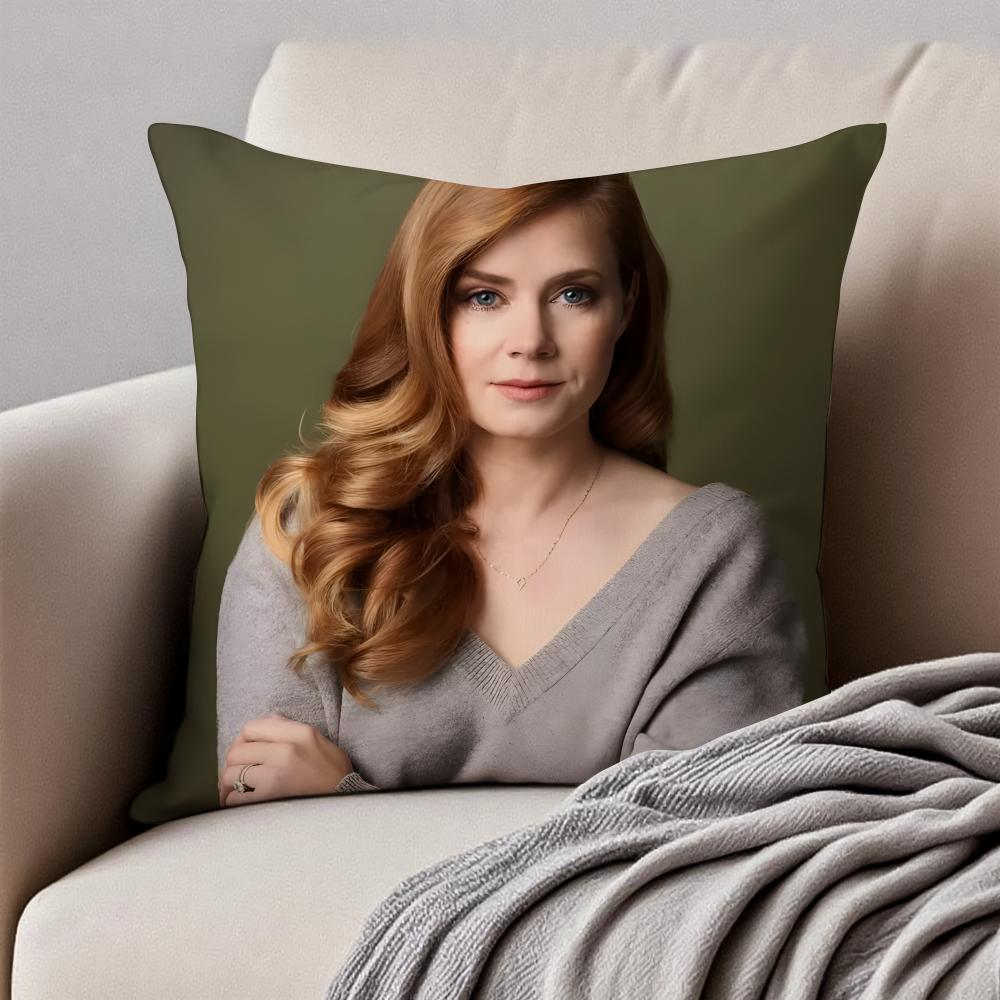 AAmy Adams Cushion Cover Pillowcase Antidustmite Invisible Zipper Short Plush Sofa Cushion
