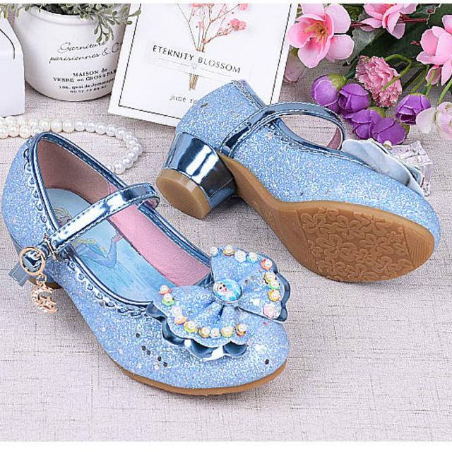 Buy Aercourm A Girls High Heels Princess Elsa Anna Shoes Children
